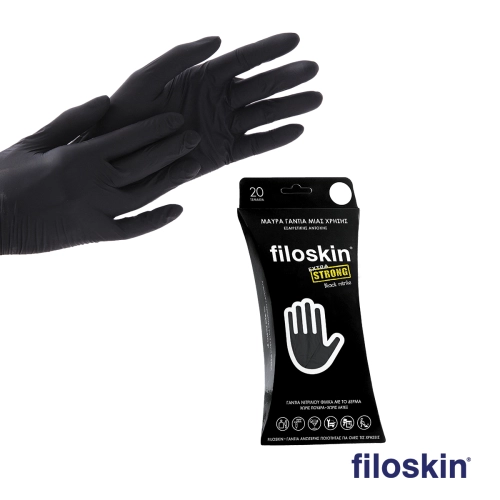 Filoskin νιτρίλιο Extra Strong μαύρο χωρίς πούδρα