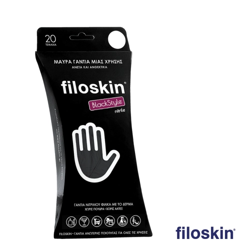 Filoskin νιτρίλιο BlackStyle μαύρο χωρίς πούδρα