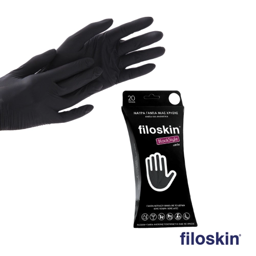 Filoskin νιτρίλιο BlackStyle μαύρο χωρίς πούδρα
